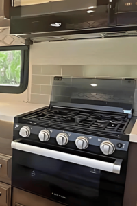 Full size oven in a motorhome.